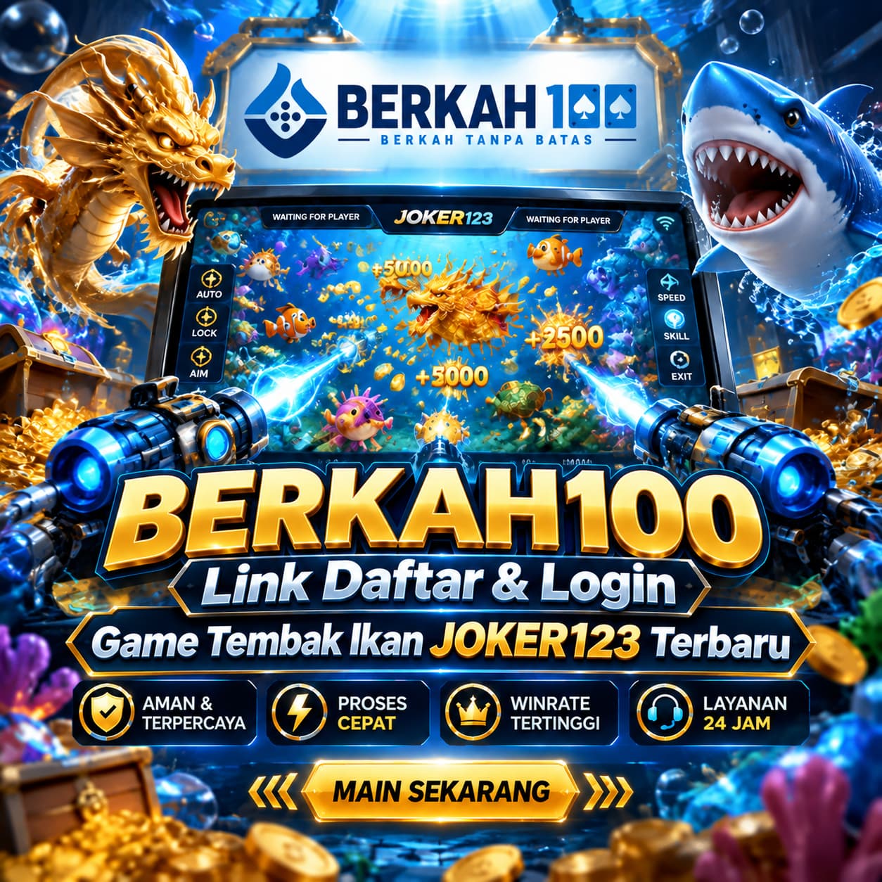 BERKAH100 - Link Daftar & Login Game Tembak Ikan Joker123 Terbaru